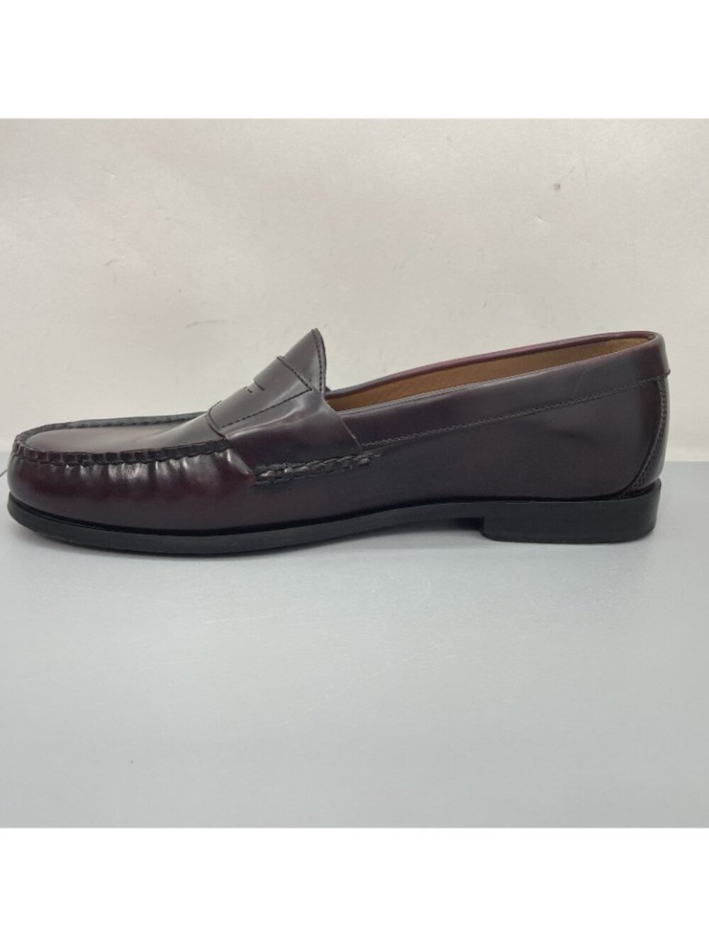 Johnston & Murphy Hayes Penny Loafers Shoes Comfort Leather Burgundy Mens 12 - Picture 11 of 14